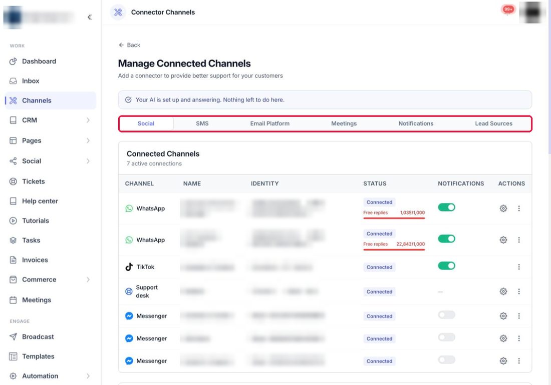 Connected Channels